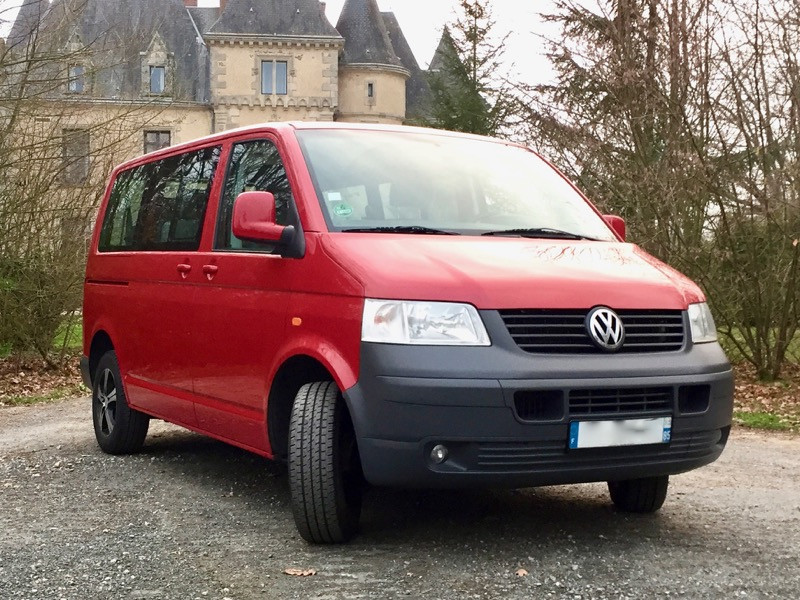 VENDU : Volkswagen T5 1.9 TDI, clim, 102cv, 9places